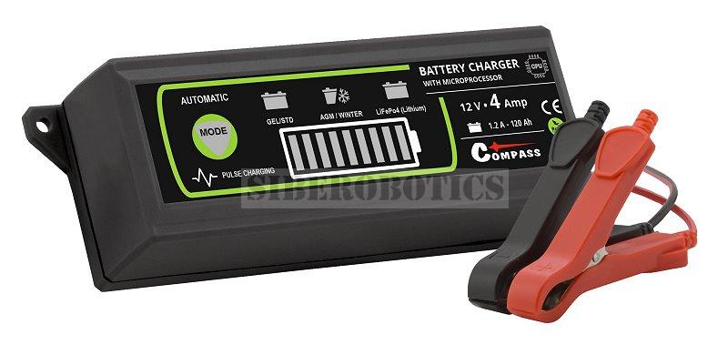 COMPASS 12V 4A PB/GEL/AGM/LiFePO4 max. 120Ah mikroprocesor