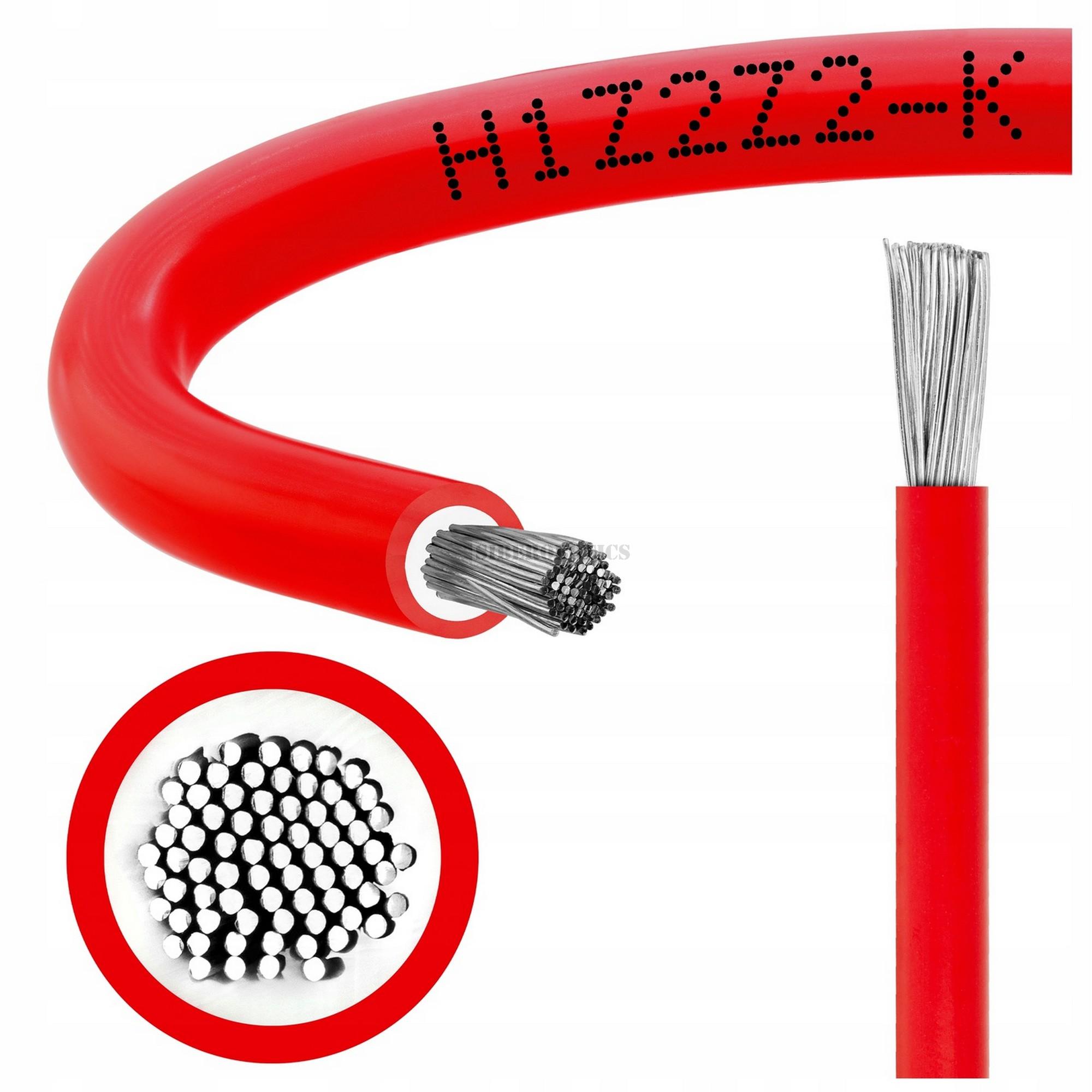 Solární kabel SolarPlus H1Z2Z2-K 1x4mm² 1 kV Červený