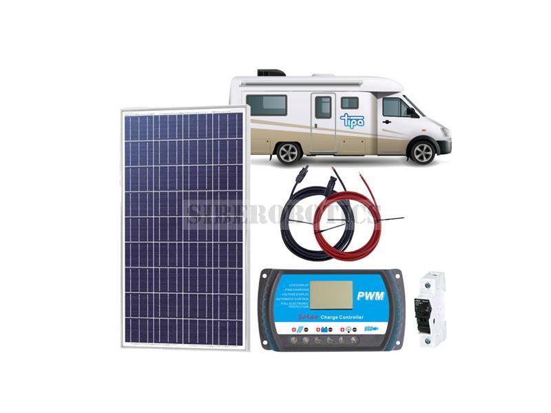 Solární sestava Karavan SOLARFAM 200Wp černý rám