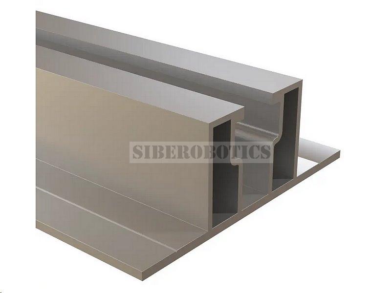 HNP5 Montážní hliníkový profil trapézový nízký 24.5x66 mm, délka 4.30m (na trapéz)